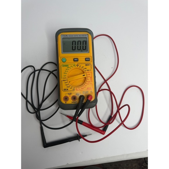 UEi Other - UEi DM383B Digital Multimeter HVAC AC DC Volt Ohm Meter Test Leads Case Tested